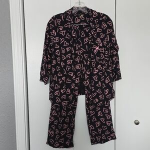 kate ♠️ spade “dream a little dream” Loungers, Size Small, Black & Pink Hearts